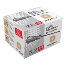 Agulha HiPodérmica 25 X 0,70 22 G1 100 Unidades Descarpack