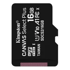 Cartão De Memória Kingston Sdcs2 Canvas Select Plus Com Adaptador Sd 16gb
