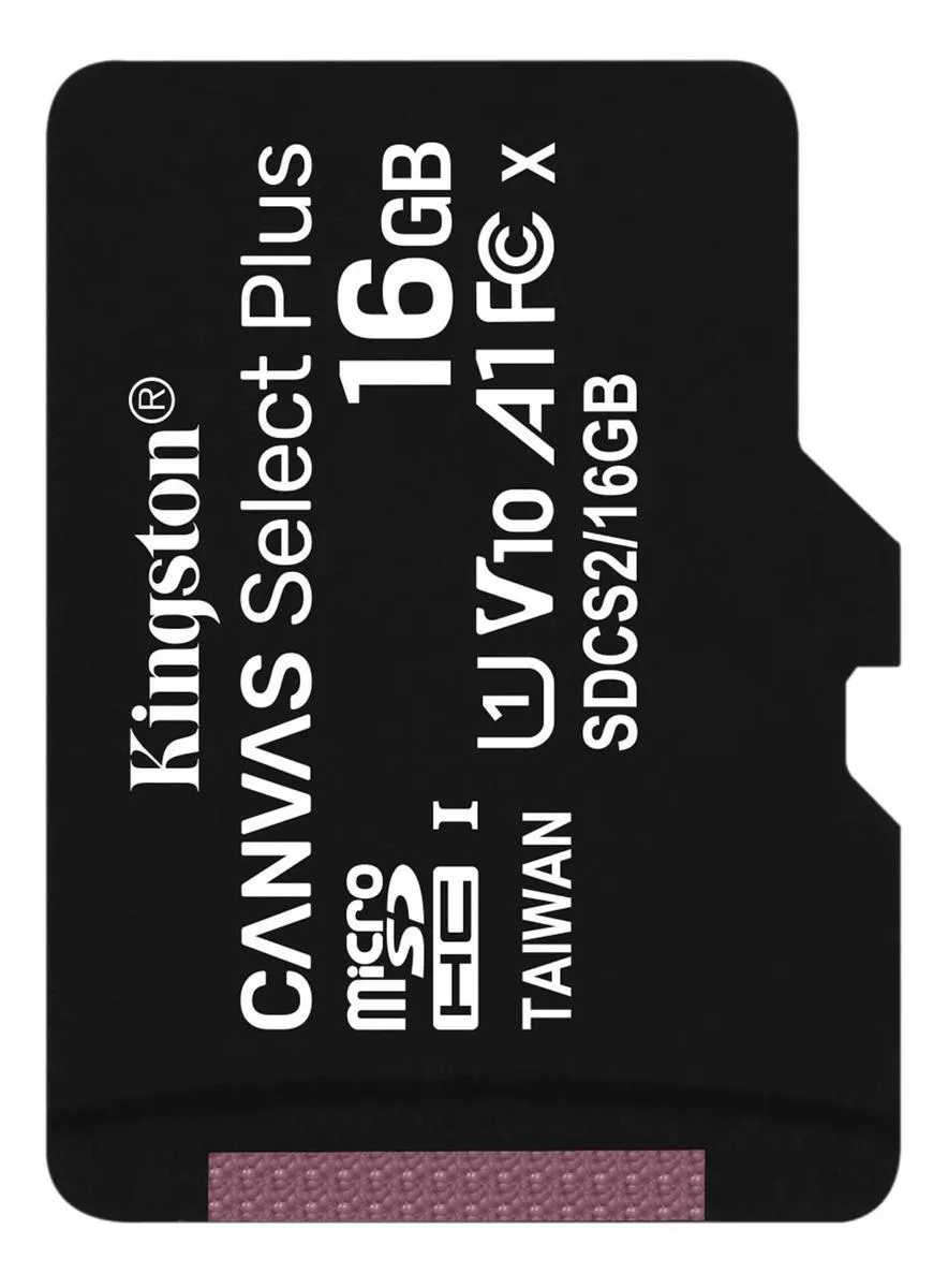 Cartão De Memória Kingston Sdcs2  Canvas Select Plus Com Adaptador Sd 16gb