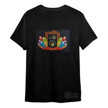 Camiseta Led Eletrônica Camisa Luminosa 15 - Som E Estrelas