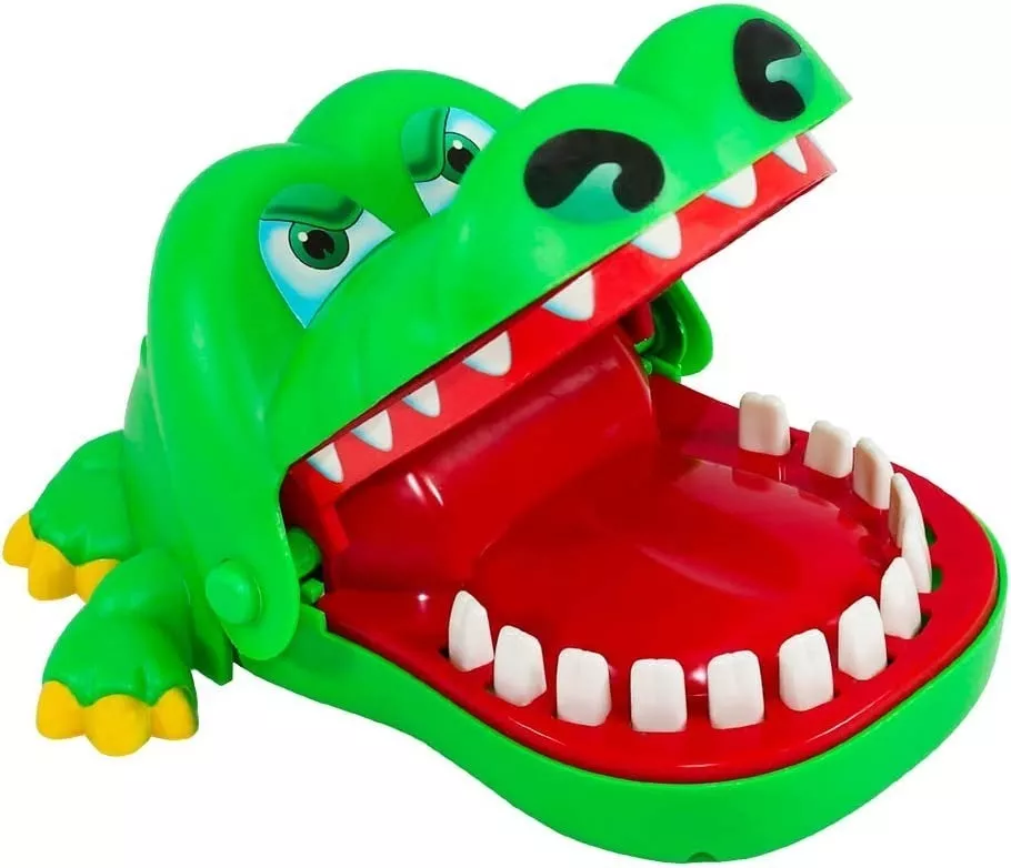 Brinquedo Jogo Crocodilo Aperta Dente Morde Dedo Das Criança