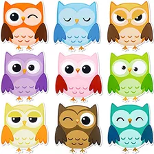 45 Pieces Owls Cutouts Classroom Decorations Colorful O...