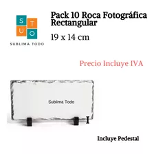 Pack 10 Roca Fotografica Rectangular 19x14 Para Sublimacion