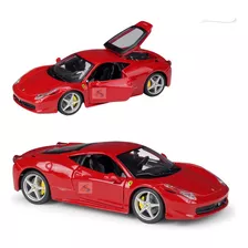 Carrinho Miniatura Em Metal Ferrari 458 1/24 18cm Top