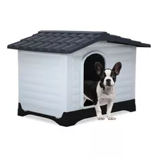 Casa Para Perro Raza Ch-m Térmica Interior/exterior 69cm Color Gris Oscuro