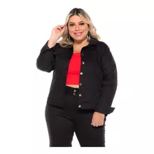 Jaqueta Jeans Plus Size Lycra Casaco Roupas Grande G1 G2 G3