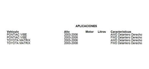 Amortiguador Delantero Derecho Pontiac Vibe 2004 Fcs Foto 5