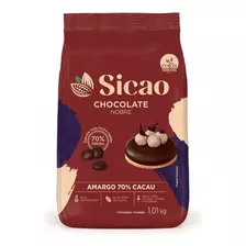 Chocolate Amargo 70% Cacau Em Gotas 1,01kg Sicao Nobre