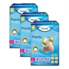 3un Tena Pants Ultra L Ropa Interior Incont Fuerte X 8 U 