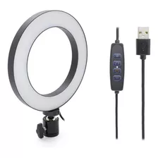 Ring Light Luz De Selfie Led Diâmetro 6 (16 Cm) Metal