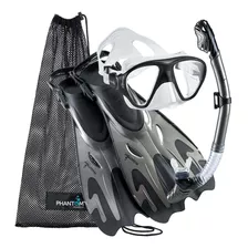 Máscara De Snorkel Phantom Aquatics, Con Aletas Y Bolsa