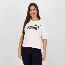 Cropped Puma Ess Logo Feminino Branco