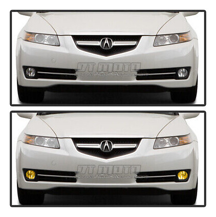 2007-2008 Acura Tl Yellow Bumper Fog Lights Lamps Set W/ Yyk Foto 2