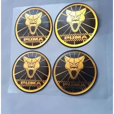 4 Pecas Puma Dourado 55mm/2 Emblemas Puma