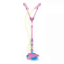 Brinquedo Microfone Duplo Pedestal Infantil Rock Show