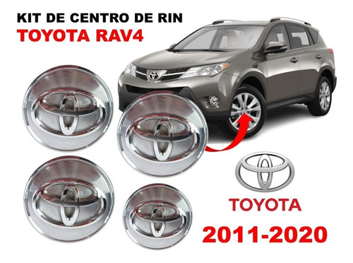 Kit De 4 Centros De Rin Toyota Rav4 11-20 Corrugados Foto 2