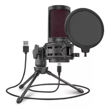 Microfono Para Computadora Por Usb | Cmteck Xm550 / Negro