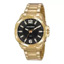 Relógio Mondaine Masculino Dourado Original - 53791gpmvde3 Cor Do Fundo Preto