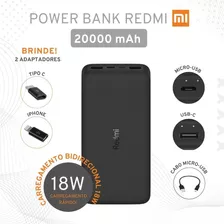 Power Bank 20.000 Mah Xiaomi Compatível C/iPhone 14