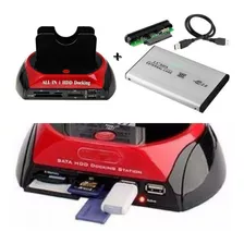 Kit Adaptador Leitor Universal Usb Hd Sata Cartão Memoria Sd