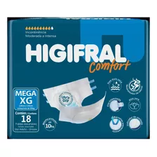 Fralda Geriátrica Higifral Confort Mega Exg Com 18 Unidades