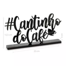 Decoração #cantinho Do Café - Letreiro Decorativo Cor Preto Cor Da Armação Preto