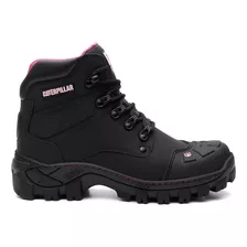 Bota Caterpillar Feminina Couro Bico Reforçado Trabalho Top