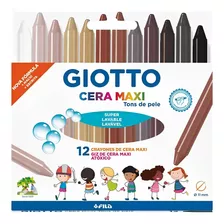 Giz Giotto Cera Maxi 12 Cores Tons Pele