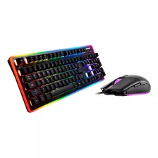 Kit Gamer Teclado Y Mouse Cougar Deathfire Ex Rgb Color Del Teclado Negro