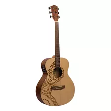 Guitarra Electroacústica Natural Bamboo Ga-38-pacifica-q Material Del Diapasón Nogal Orientación De La Mano Diestro