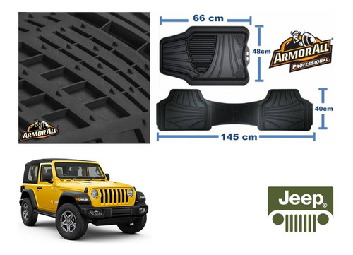 Tapetes Uso Rudo + Cajuela Jeep Wrangler Sport 07 A 23 Armor Foto 2