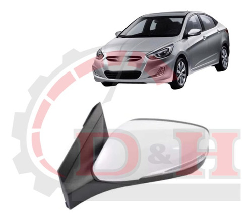 Espejo Izquierdo C/luz Shm-hyundai Accent Rb 2011-2021 /1r Foto 2