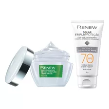 Kit Creme Clareador Facial + Protetor Fps70 Renew Avon