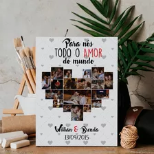 Quadro Comemorativo Ano De Namoro Presente Para Namorados