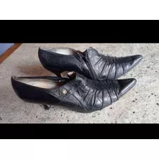 Zapatos Botines Dama Negros 100% Cuero Colombiano