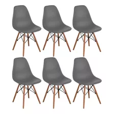 Set 6 Sillas Eames Minimalista Cafeteria Comedor Jardin Casa