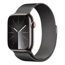 Apple Watch S9 45mm Cellular Pulseira Estilo Milanês-grafite