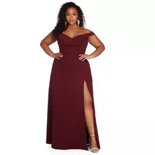 Vestido Plus Size Longo Festa Madrinha Formatura Fenda P70