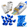 Kit 20 Conectores Rj45 Cat6 Blindados Ez-crimp + 20 Capas