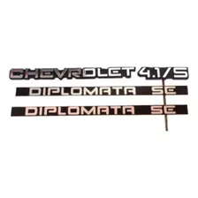 Kit Emblema Chevrolet 4.1/s Adesivodiplomata Se Do Opala 91