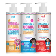 Kit Jubinha Infantil Shampoo Condicionador E Creme Pesadinho