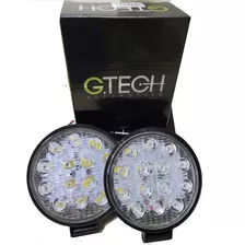 Kit 2 Farol Milha Universal 14 Led Redondo Caminhão Off-road