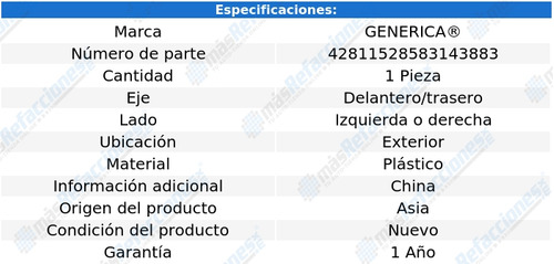 Manija Exterior Mercury Mountaineer  1998 1999 2000 2001 Foto 2