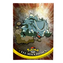 Pokémon Topps #111 Rhyhorn Serie 2 Foil Excelente Estado