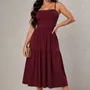 Vestido Midi Feminino Alcinha Viscolycra Soltinho Elegante
