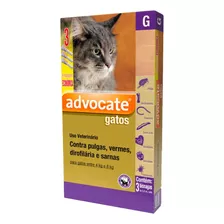 Antipulgas Advocate Gatos 0,8ml De 4 A 8kg C/ 3 Pipetas