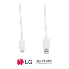 Cabo Usb Smartphone Lgm400df LG K10 Pro Lgm700tv LG Q6 Orig. Cor Branco