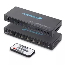 Conmutador Matricial Hdmi 4x2, 4 Entradas 2 Salidas Mat...