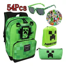 Mochila Minecraft De Gran Capacidad 54 Con Gafas