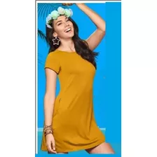 Vestido Talla L - Color Mostaza - Para Mujer